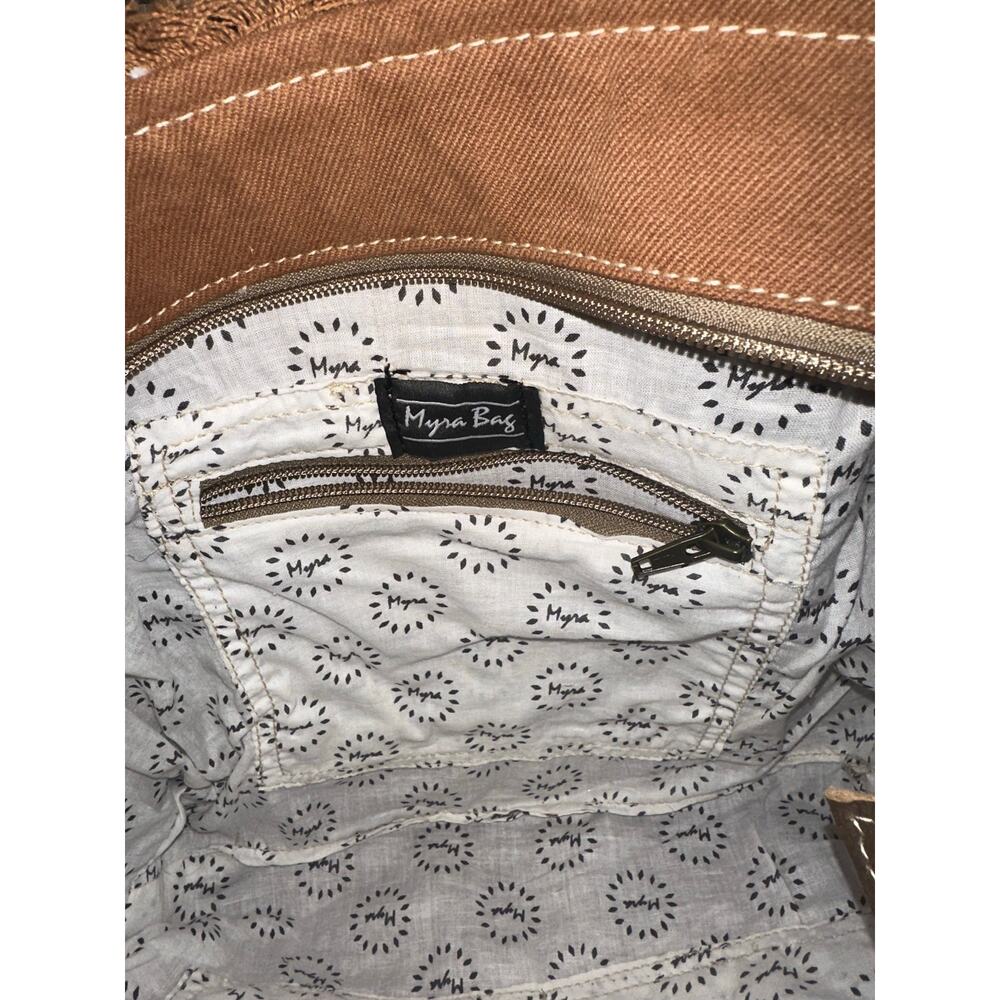 Myra Bag Canvas and Tapestry Fringe Tote Handbag - Picture 4 of 4